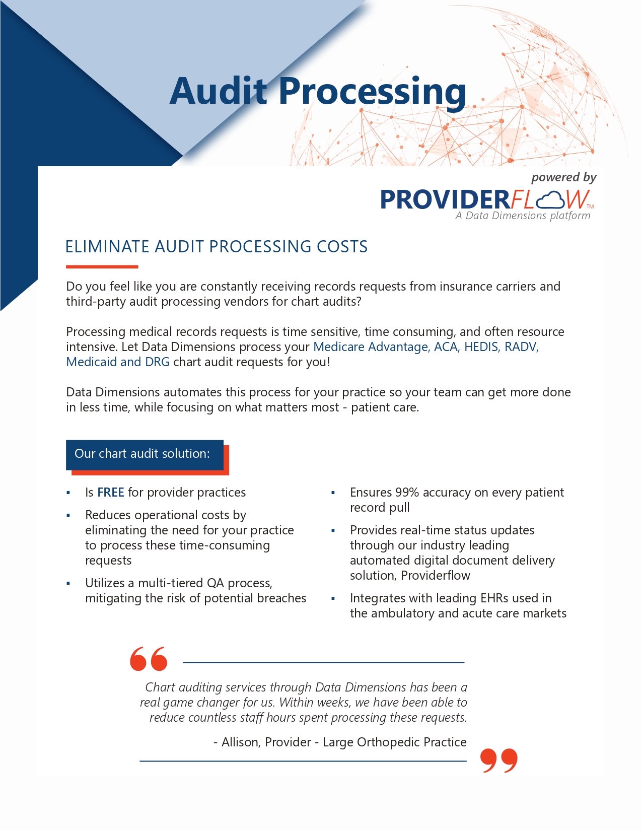 Audit processing preview